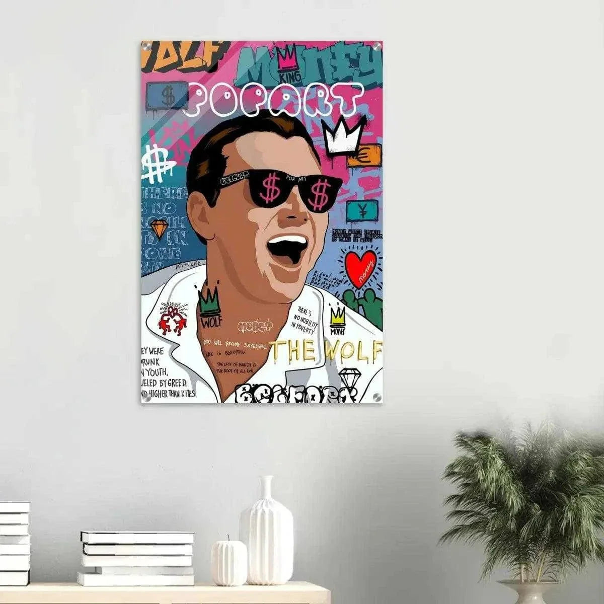 The Wolf - Jordan Belfort - Leinwandbild Pop Art