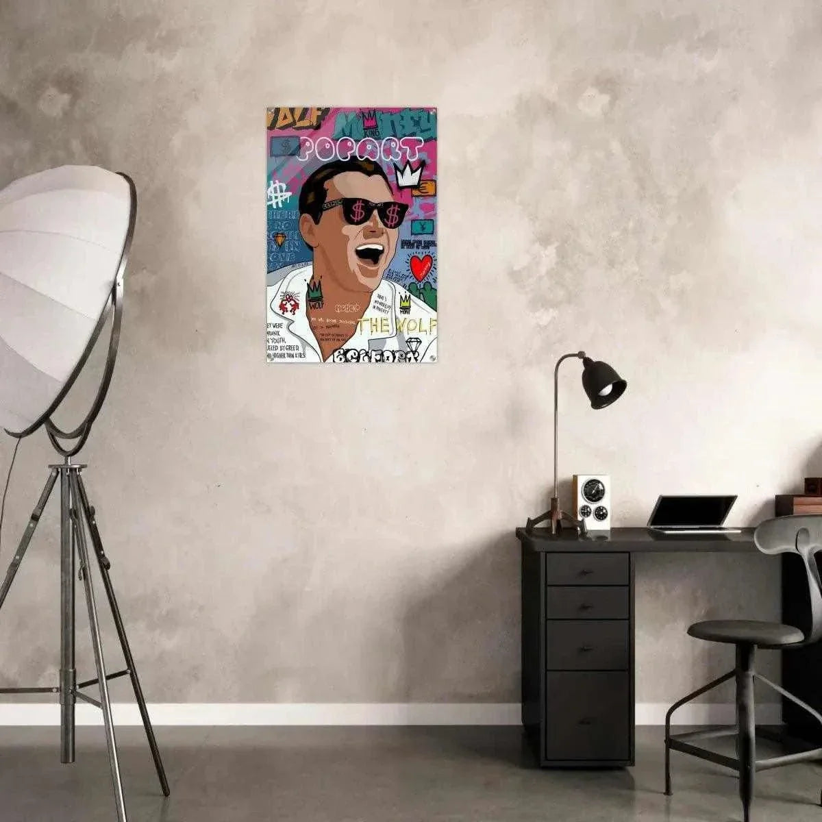 The Wolf - Jordan Belfort - Leinwandbild Pop Art