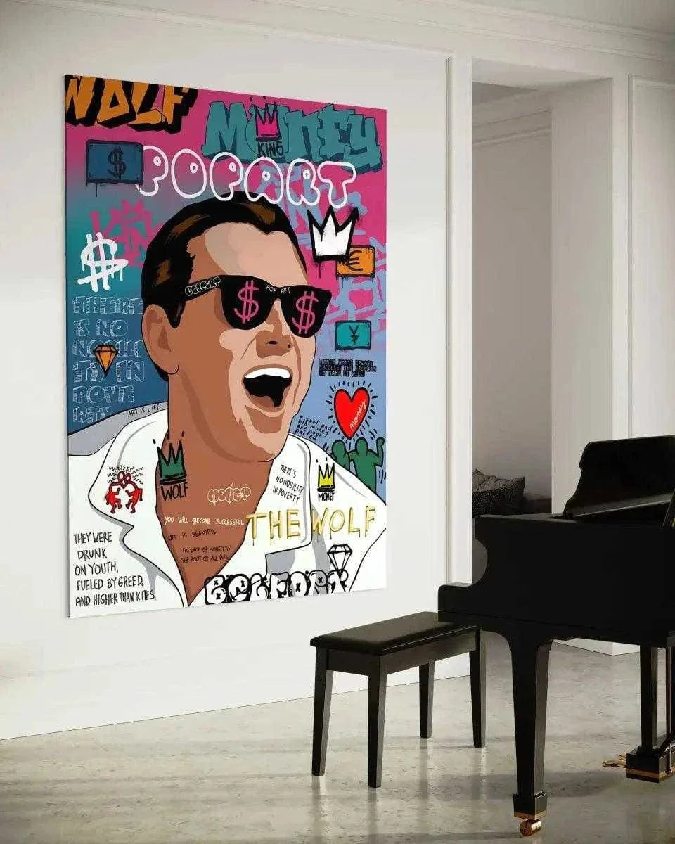 The Wolf - Jordan Belfort - Leinwandbild Pop Art