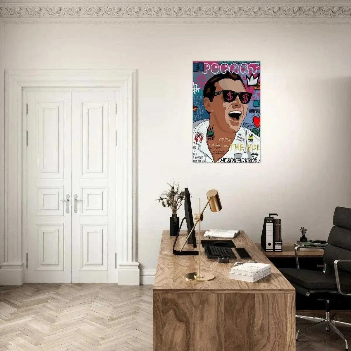 The Wolf - Jordan Belfort - Leinwandbild Pop Art
