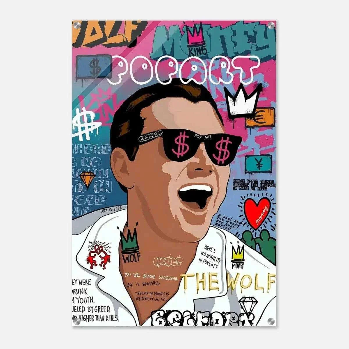 The Wolf - Jordan Belfort - Leinwandbild Pop Art