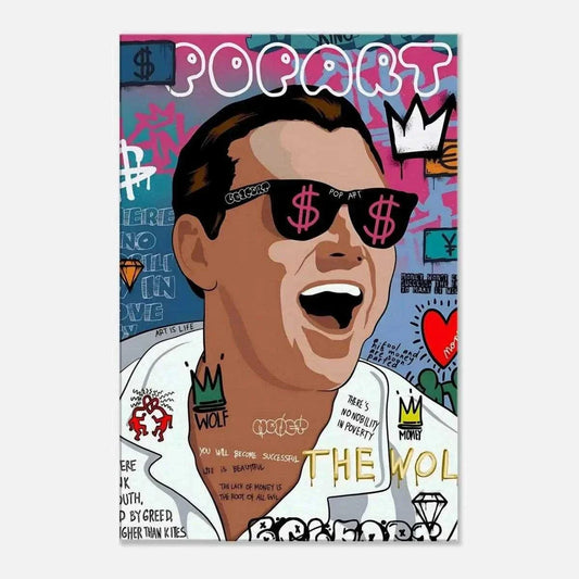 The Wolf - Jordan Belfort - Leinwandbild Pop Art