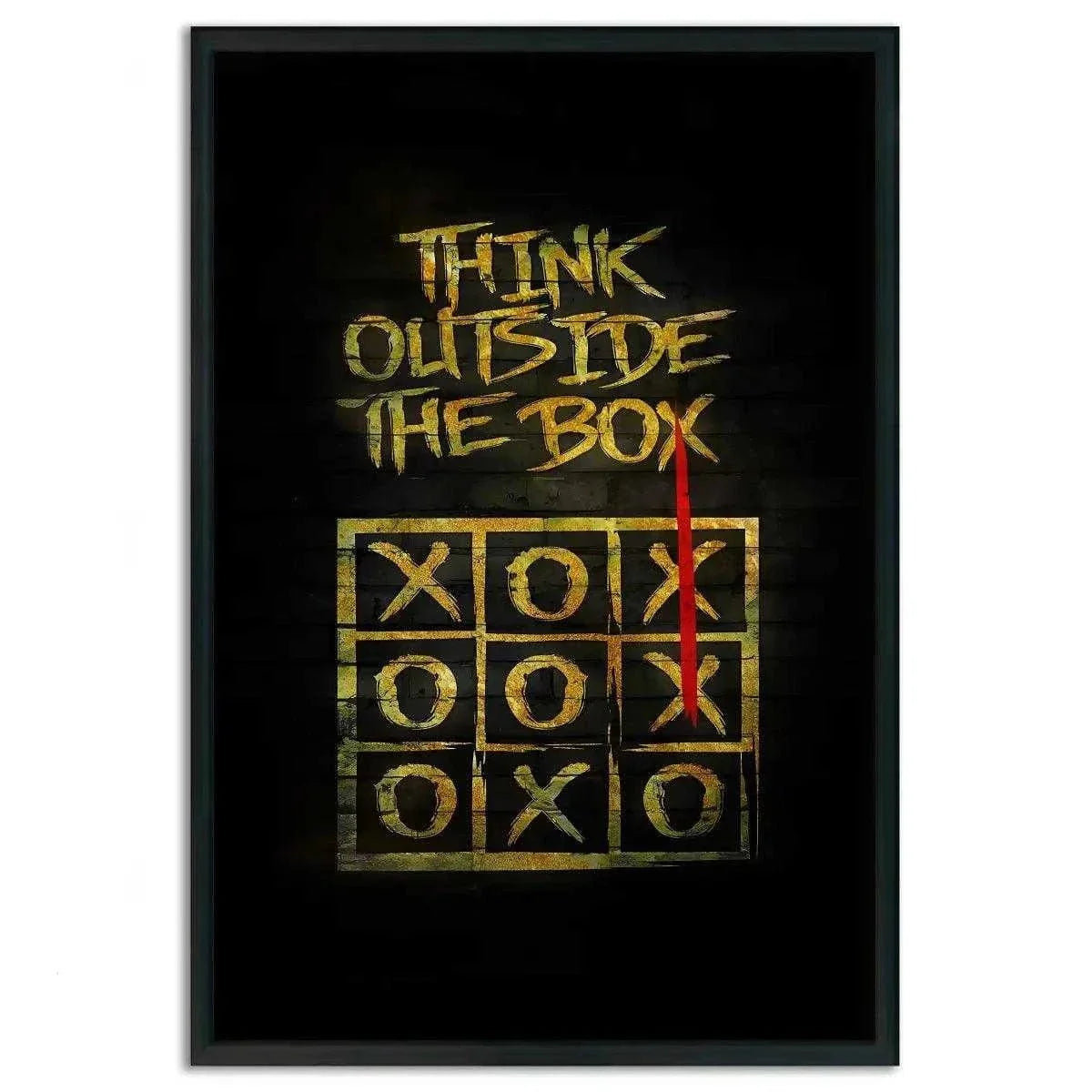 Think outside the Box - Leinwandbild Motivation
