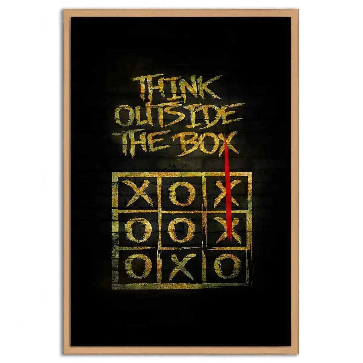 Think outside the Box - Leinwandbild Motivation
