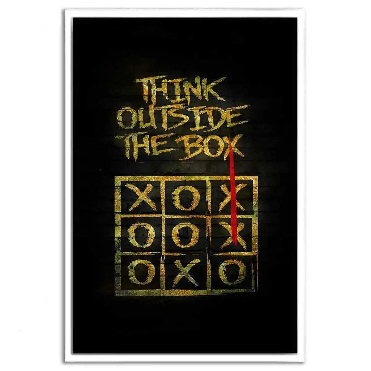 Think outside the Box - Leinwandbild Motivation