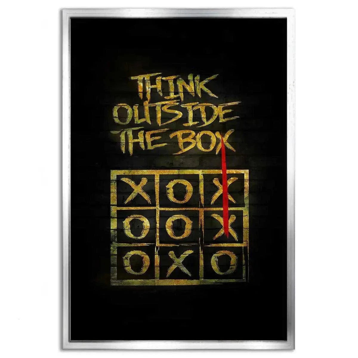 Think outside the Box - Leinwandbild Motivation