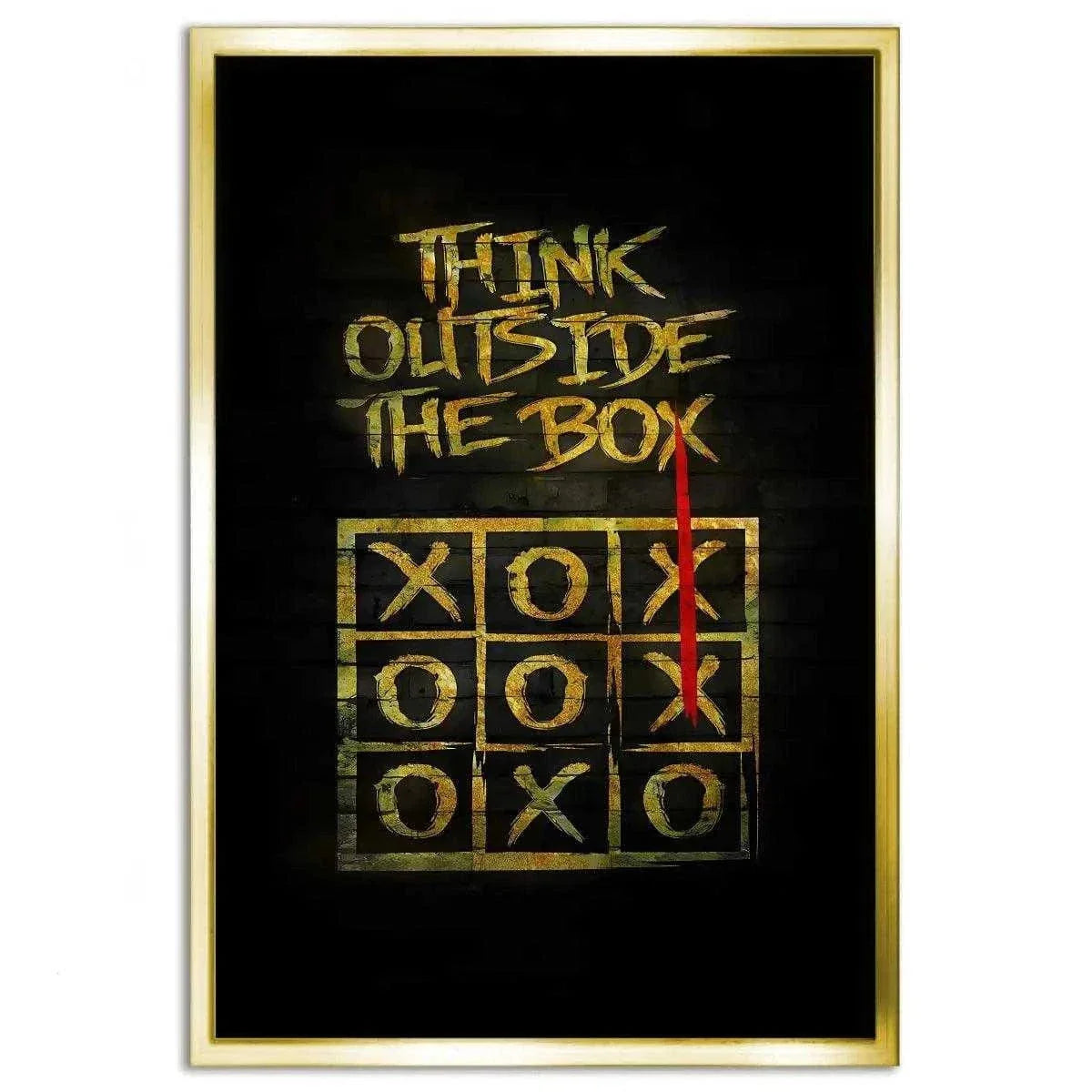 Think outside the Box - Leinwandbild Motivation