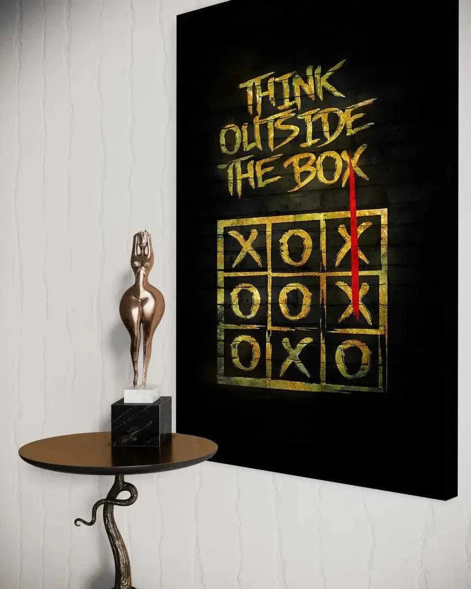 Think outside the Box - Leinwandbild Motivation