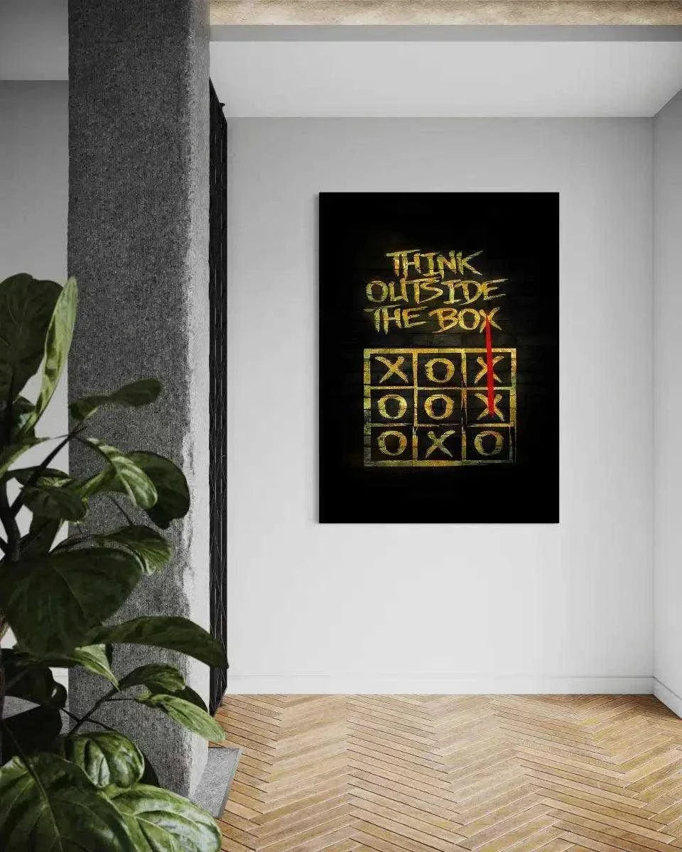 Think outside the Box - Leinwandbild Motivation