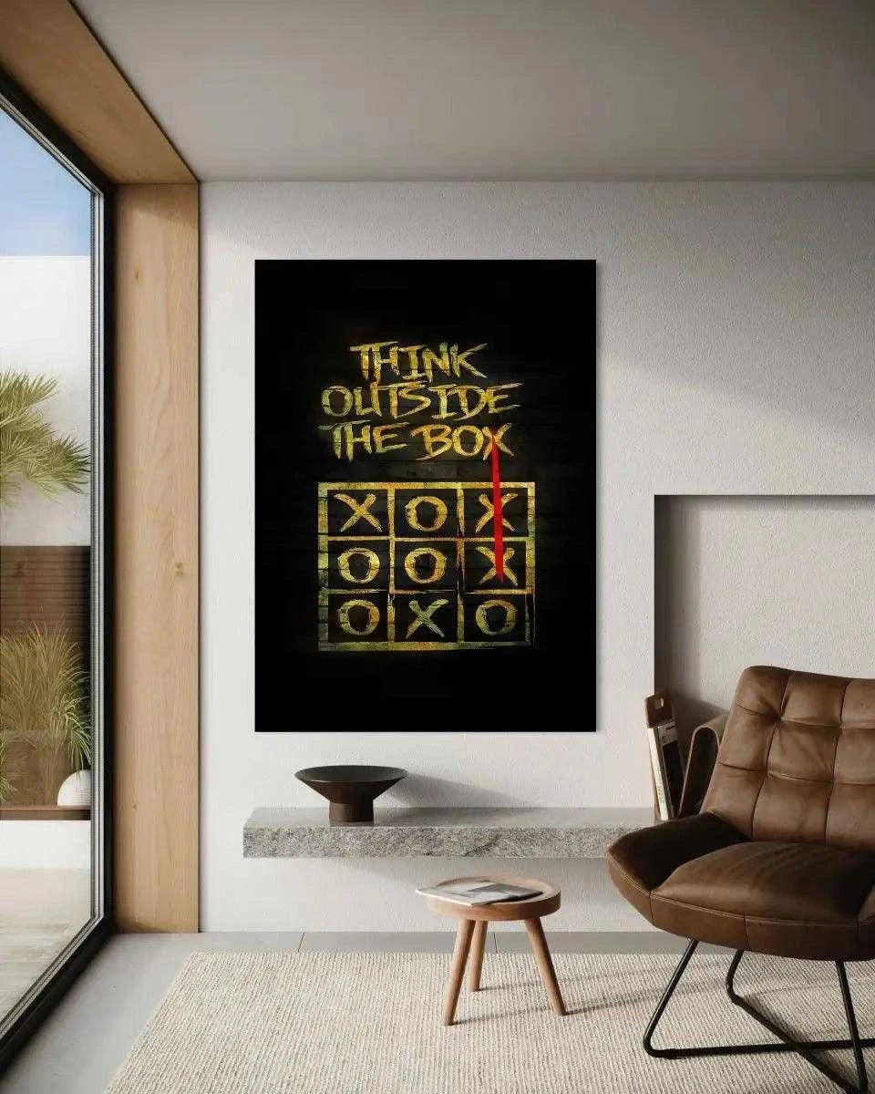 Think outside the Box - Leinwandbild Motivation