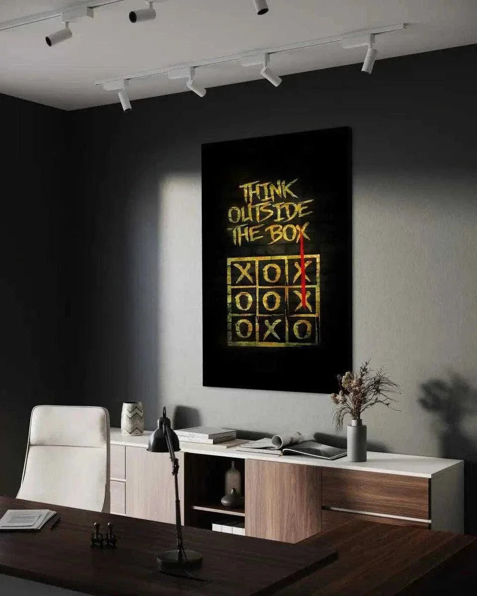 Think outside the Box - Leinwandbild Motivation