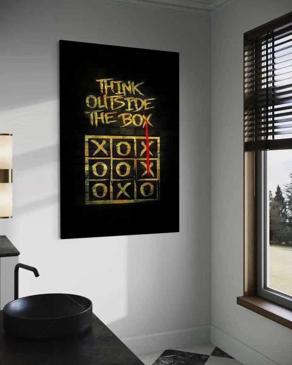 Think outside the Box - Leinwandbild Motivation