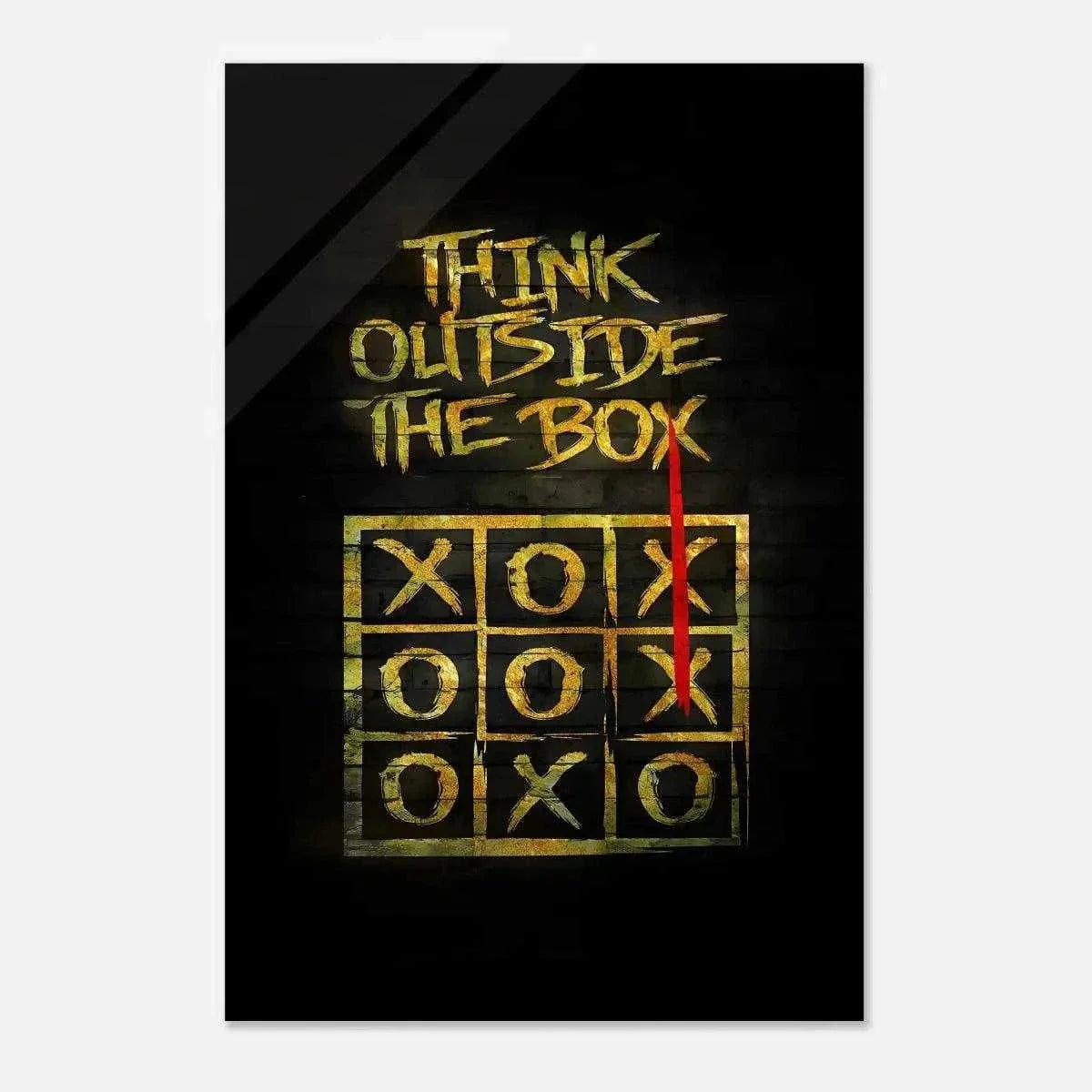 Think outside the Box - Leinwandbild Motivation