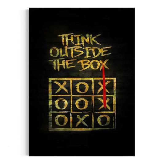 Think outside the Box - Leinwandbild Motivation