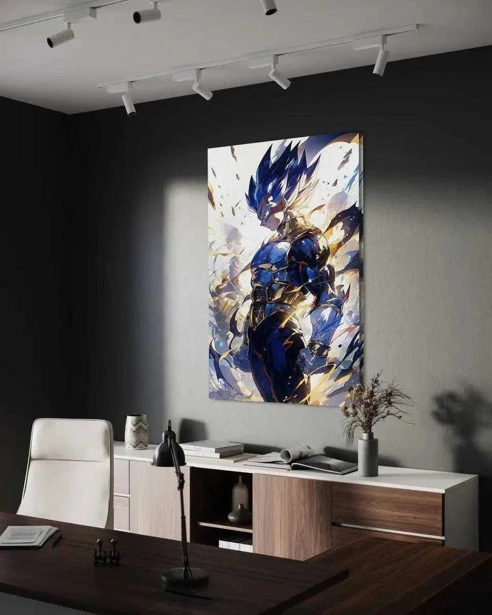 Vegeta Rage Leinwandbild - Dragon Ball Z Anime Wandbild - Premium Canvas Druck