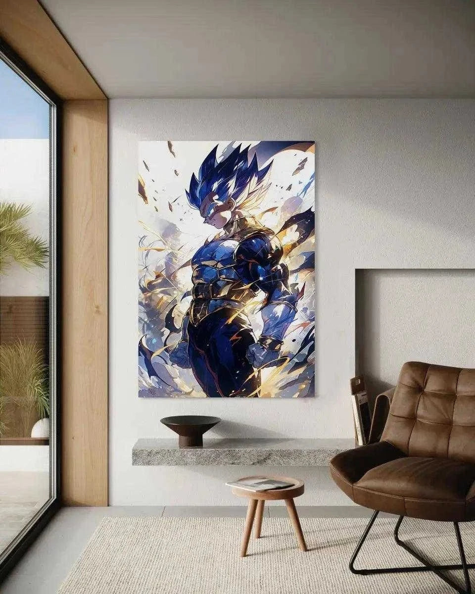 Vegeta Rage Leinwandbild - Dragon Ball Z Anime Wandbild - Premium Canvas Druck