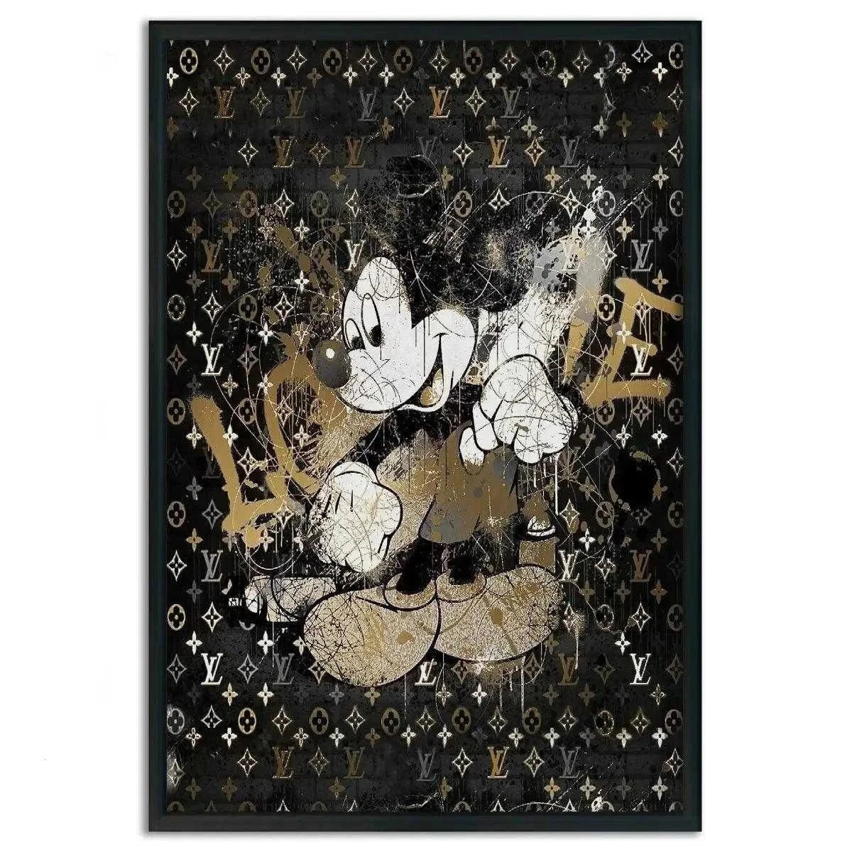 Vintage Mickey - Leinwandbild Luxuriös