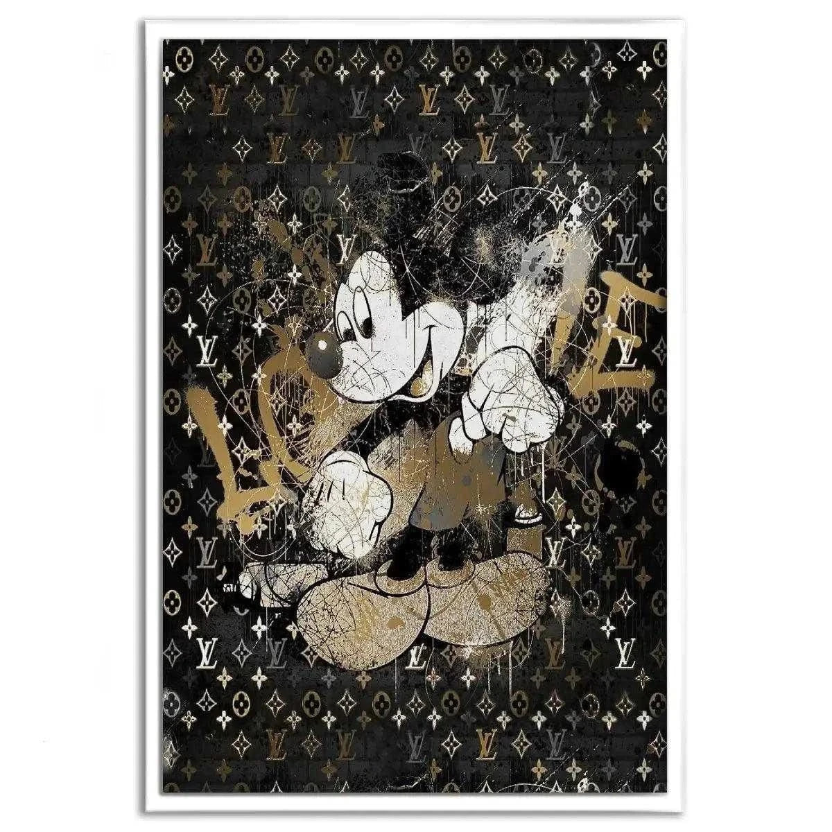 Vintage Mickey - Leinwandbild Luxuriös
