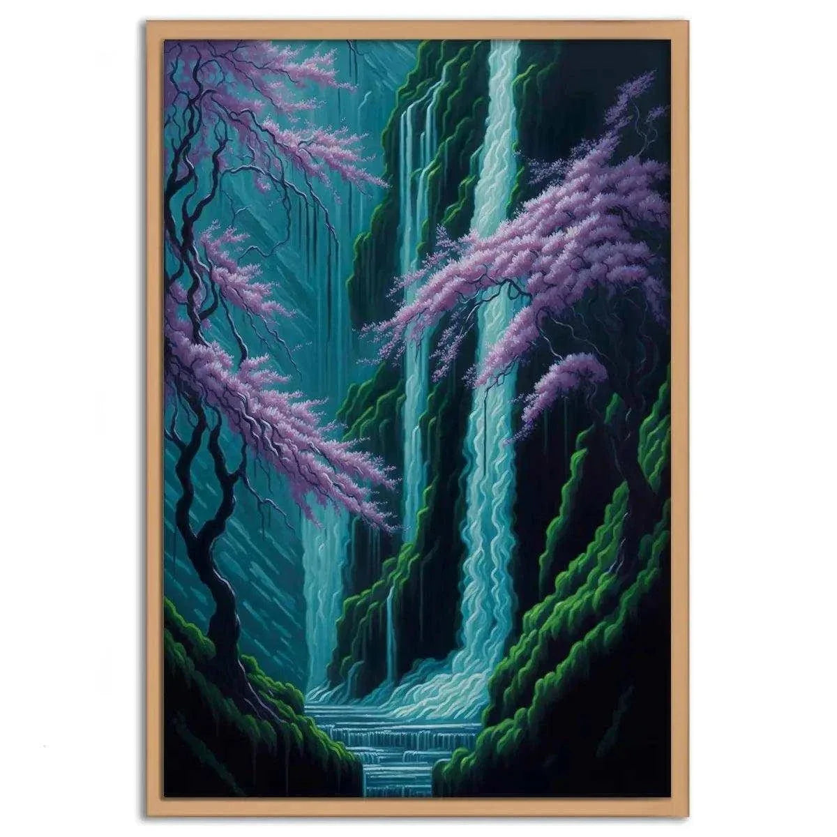 Waterfall - Leinwandbild Japanisch