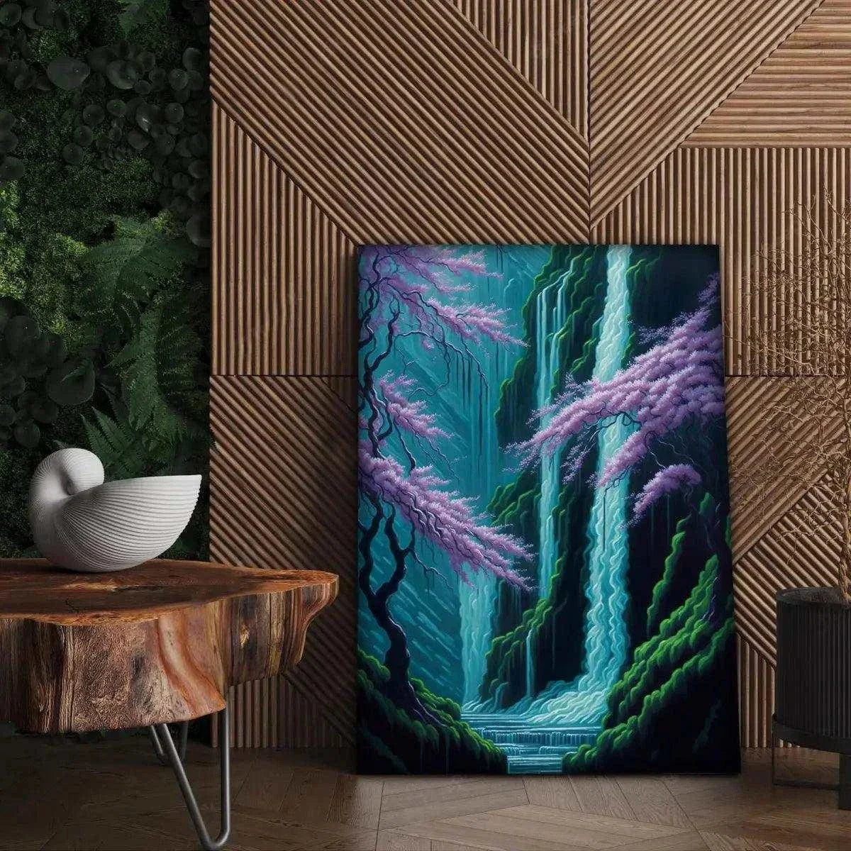Waterfall - Leinwandbild Japanisch