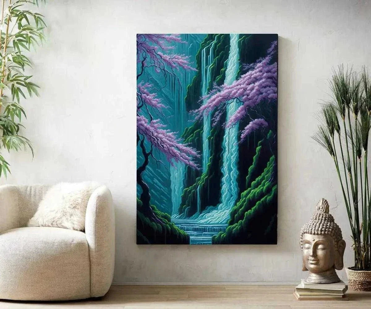 Waterfall - Leinwandbild Japanisch