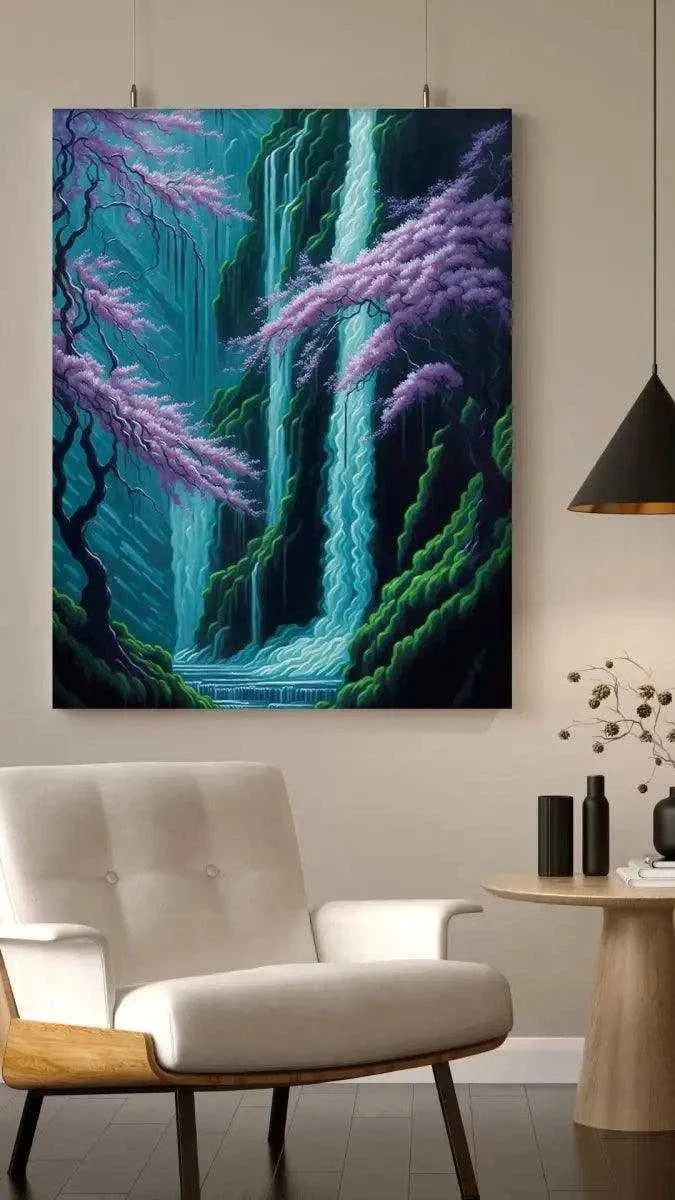Waterfall - Leinwandbild Japanisch