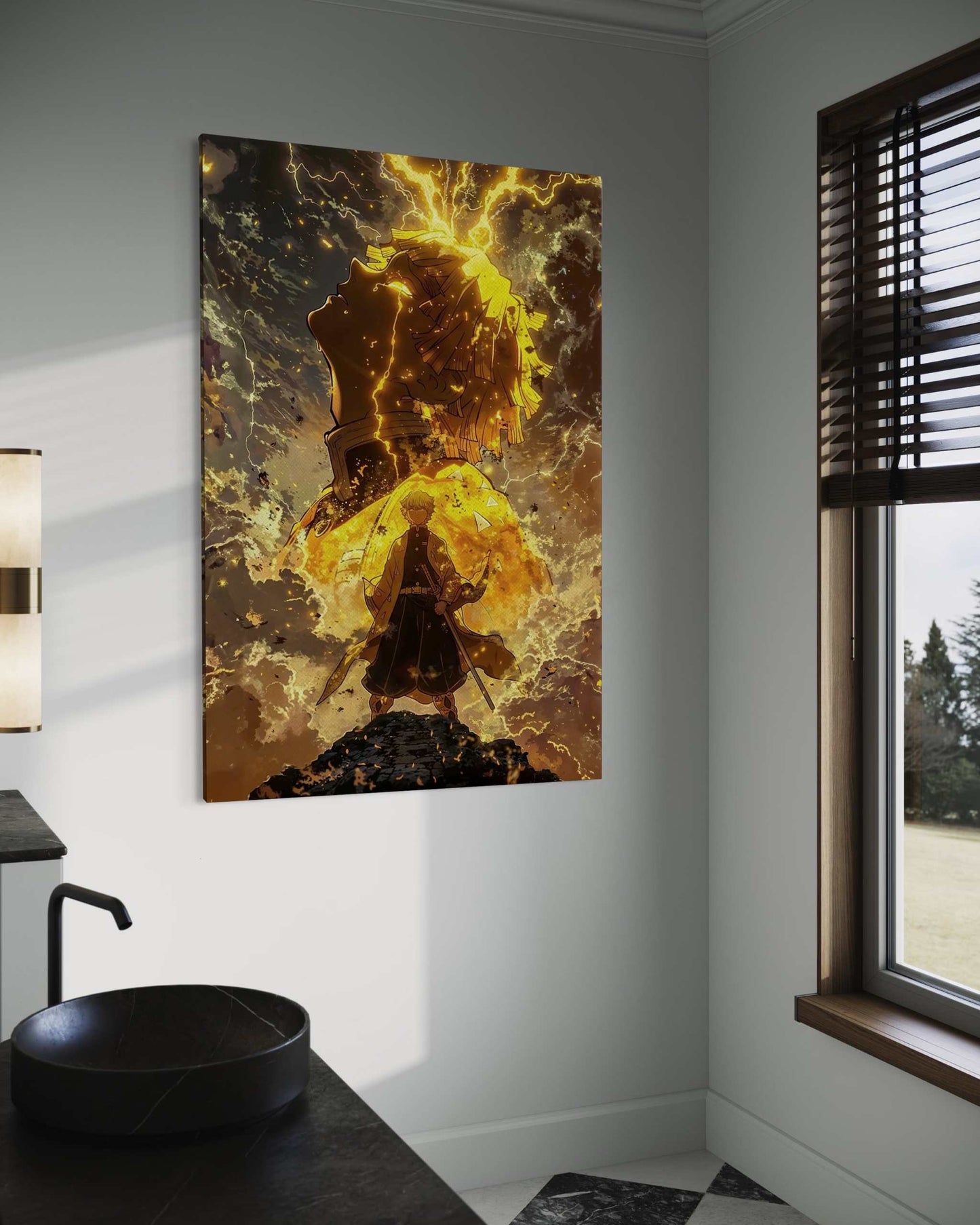 Zenitsu Rage - Demon Slayer - Anime Leinwandbild