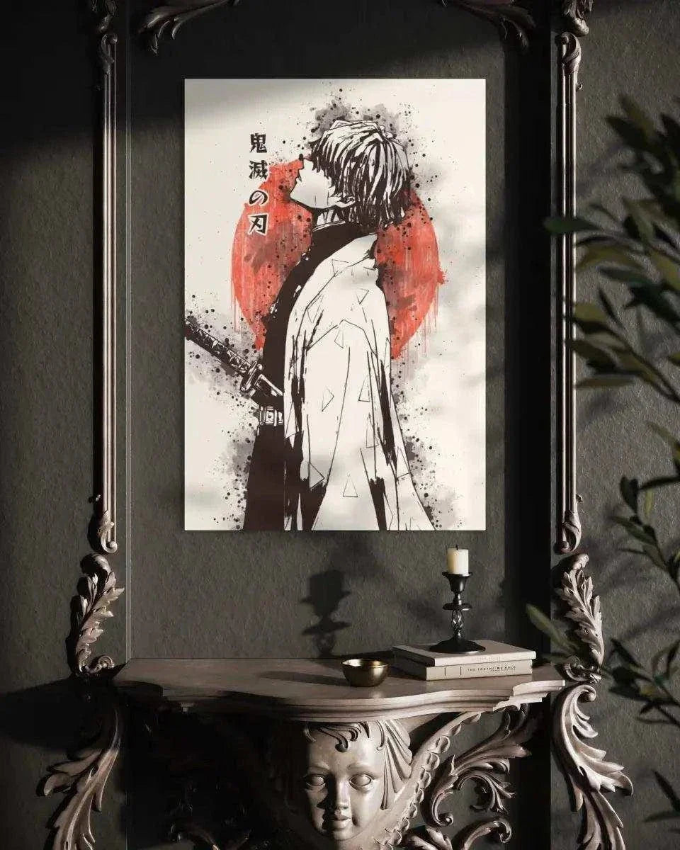 Zenitsu Vintage - Demon Slayer - Anime Leinwandbild