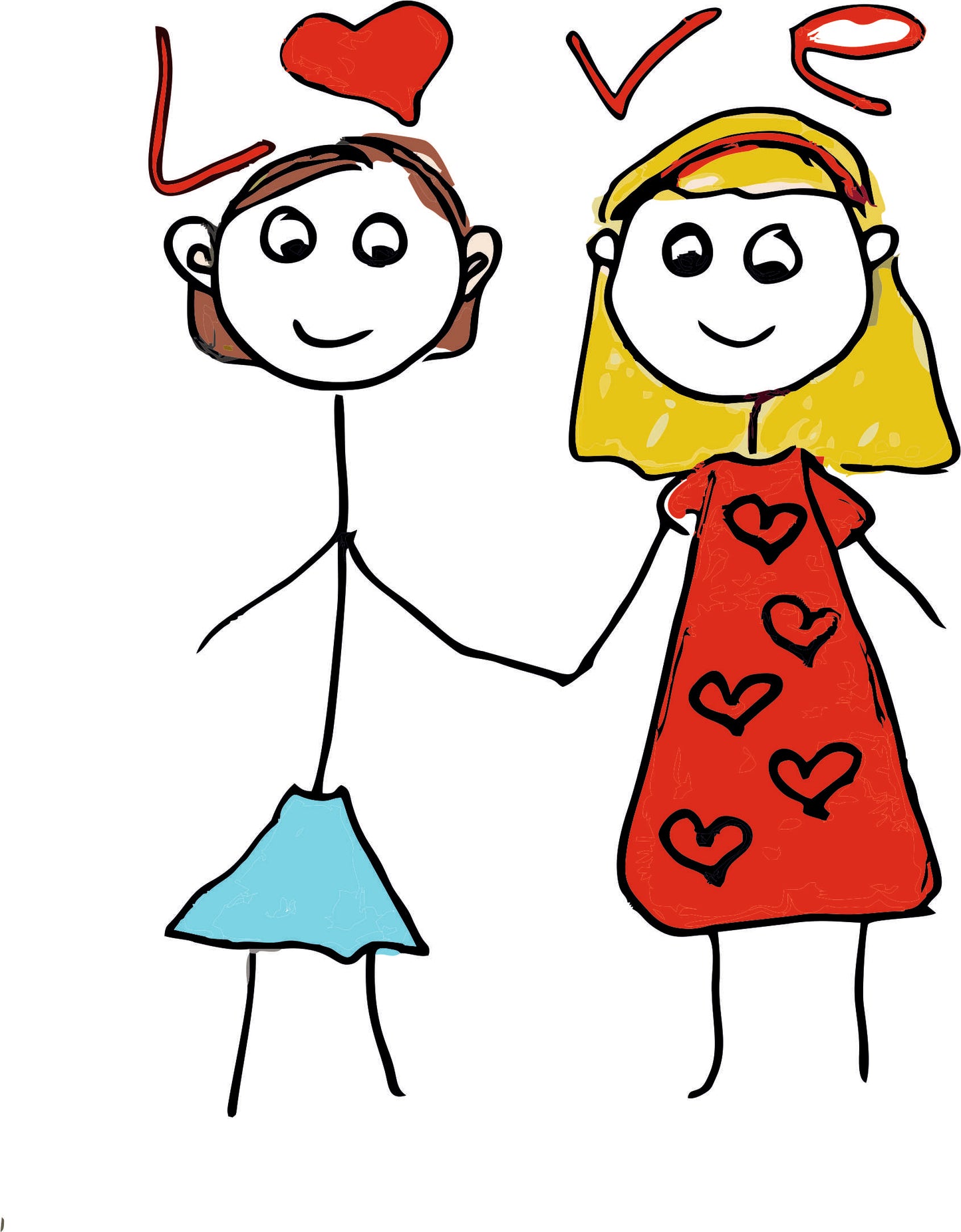 personalisierte Love Shirts und Hoody´s mit Strichmännchen Pefekt für den Valentinstag