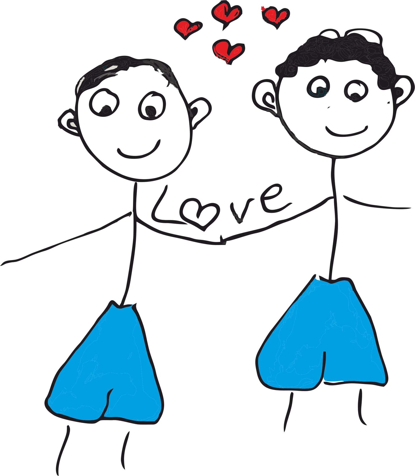 personalisierte Love Shirts und Hoody´s mit Strichmännchen Pefekt für den Valentinstag