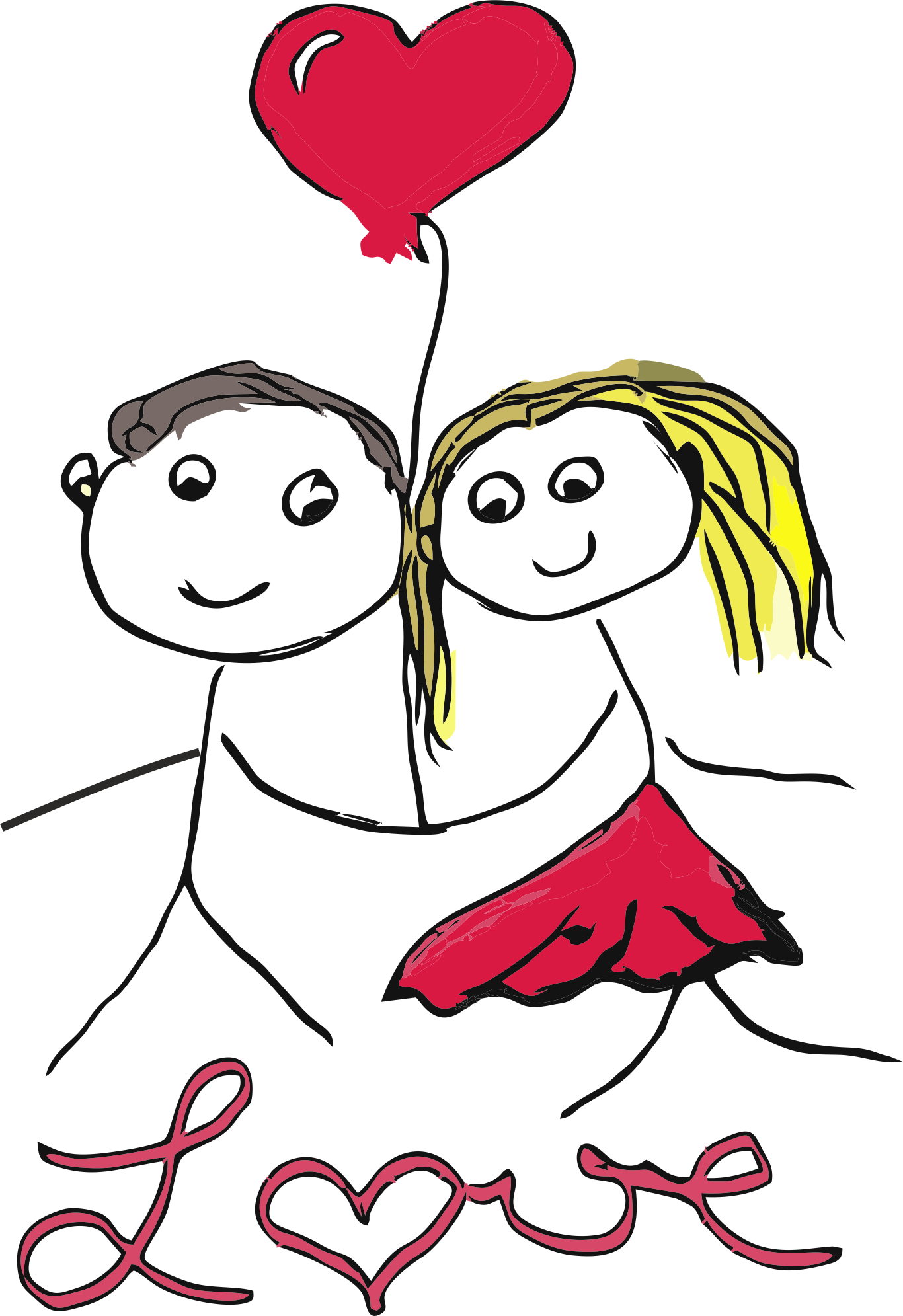 personalisierte Love Shirts und Hoody´s mit Strichmännchen Pefekt für den Valentinstag