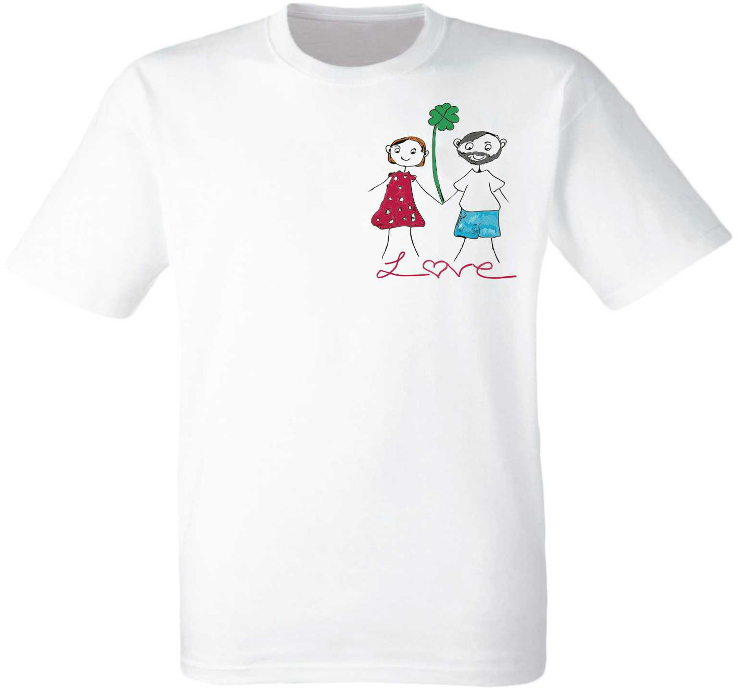 personalisierte Love Shirts und Hoody´s mit Strichmännchen Pefekt für den Valentinstag